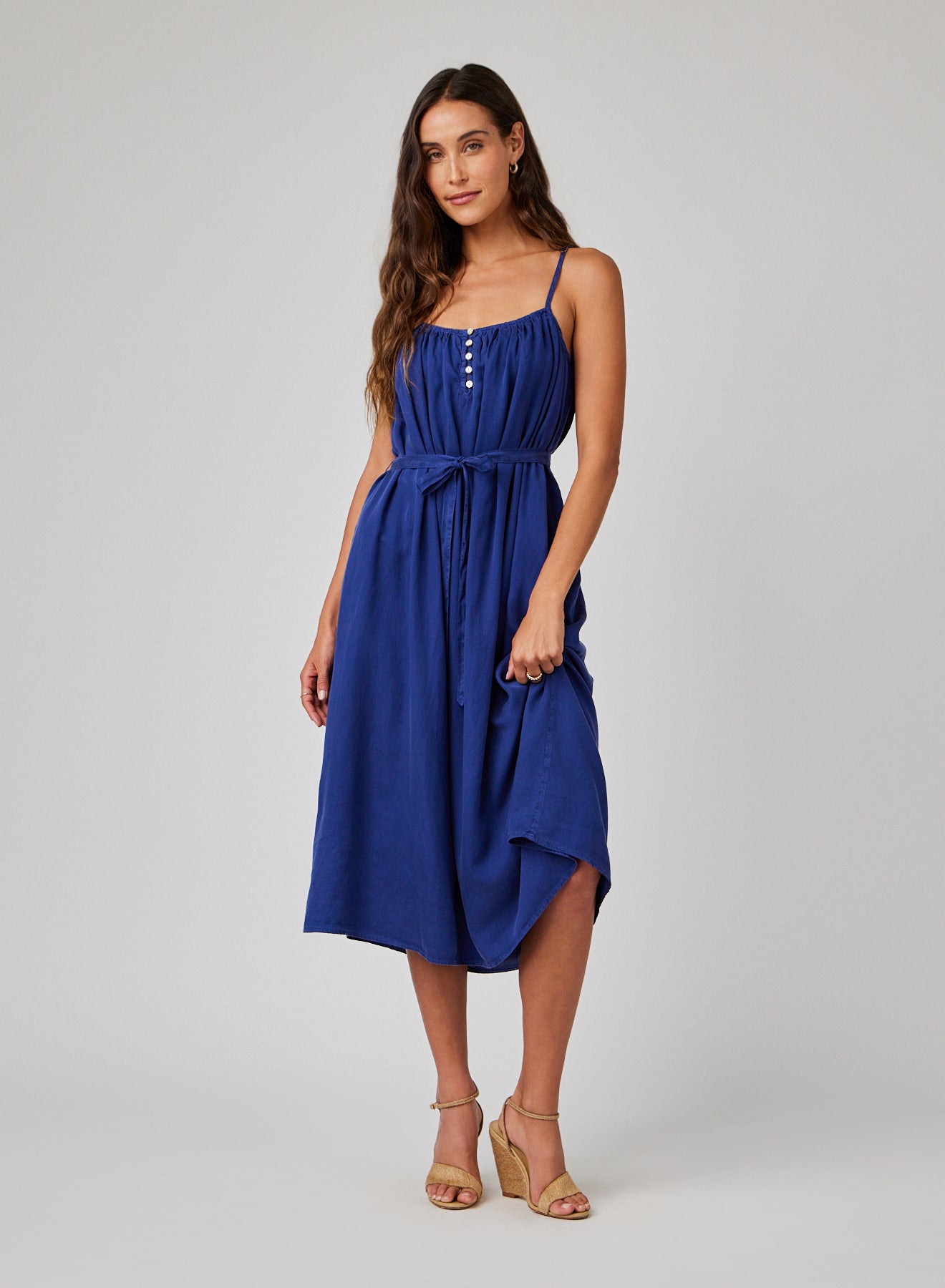 Flowy Cami Maxi Dress - Navy Coast
