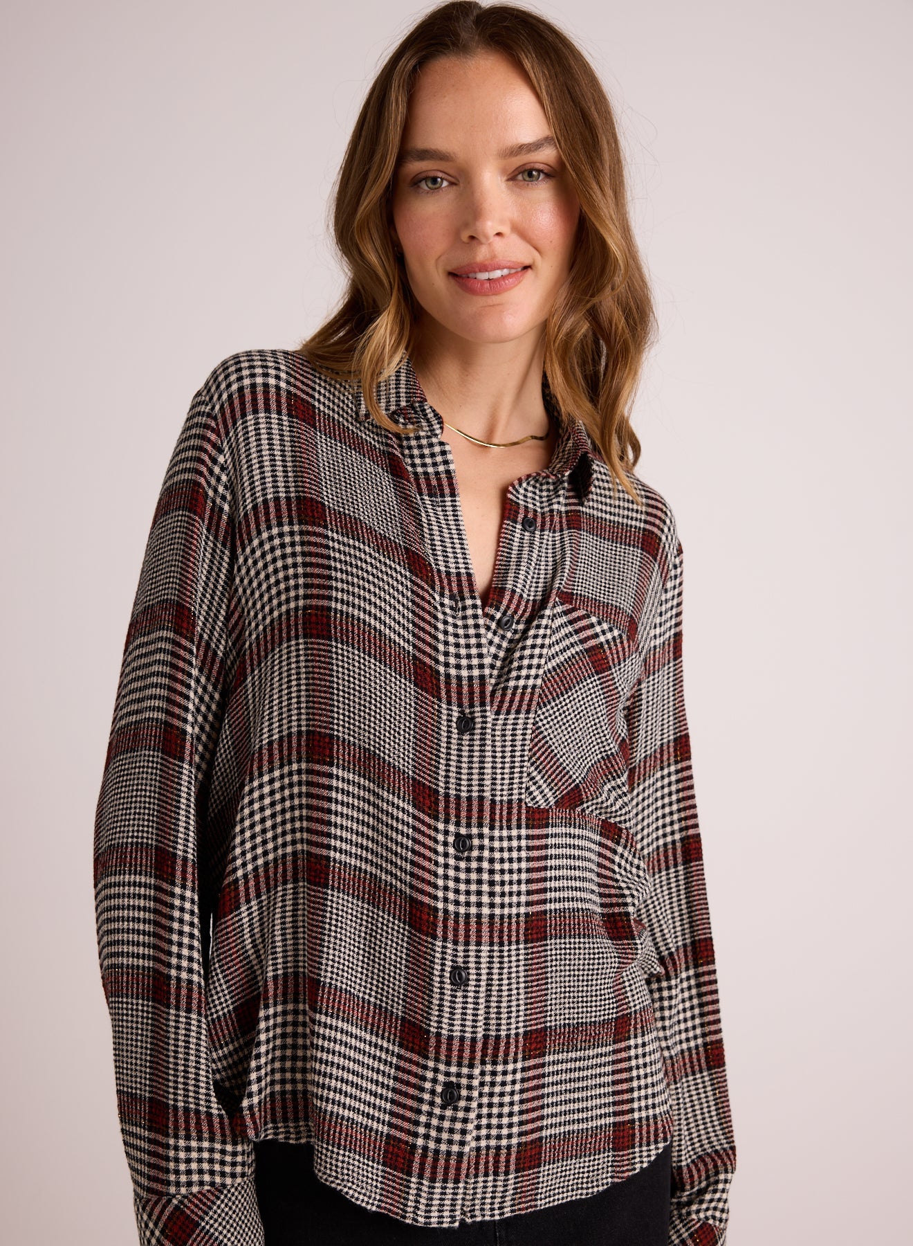 Pocket Shirt Tail Button Down - Winter Glen Plaid