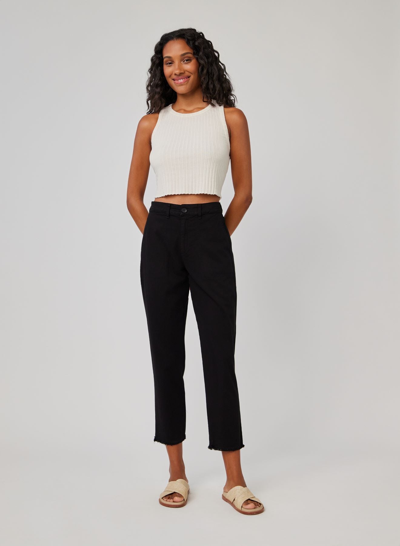 Sonny Fray Utility Pant - Black