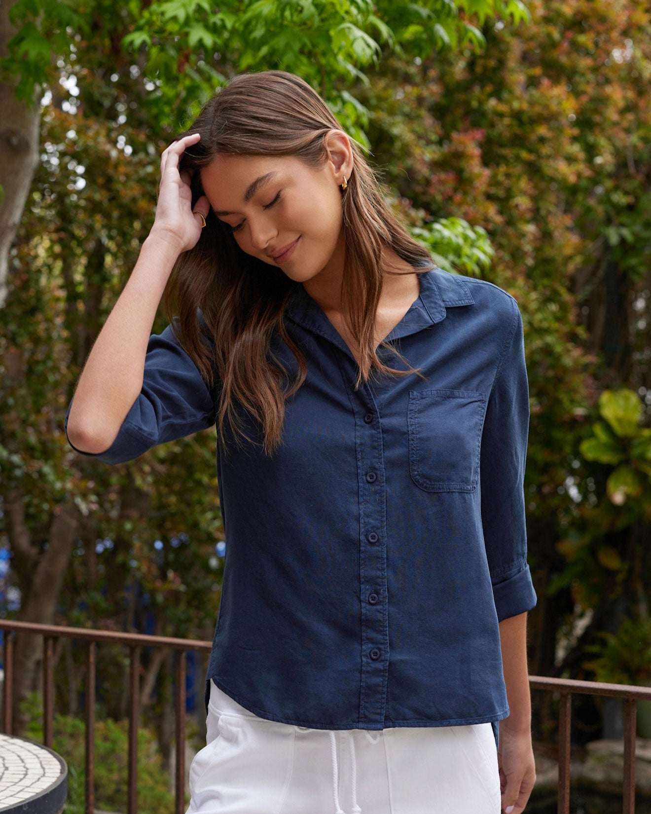 Shirt Tail Button Down - Endless Sea